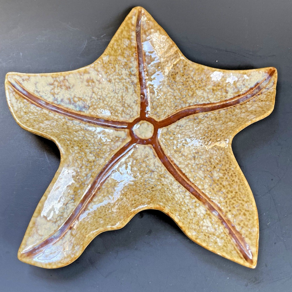 VTG Starfish Trinket Ceramic Dish Wall Decor‎ Beach Colors 1948 7548 Nautical